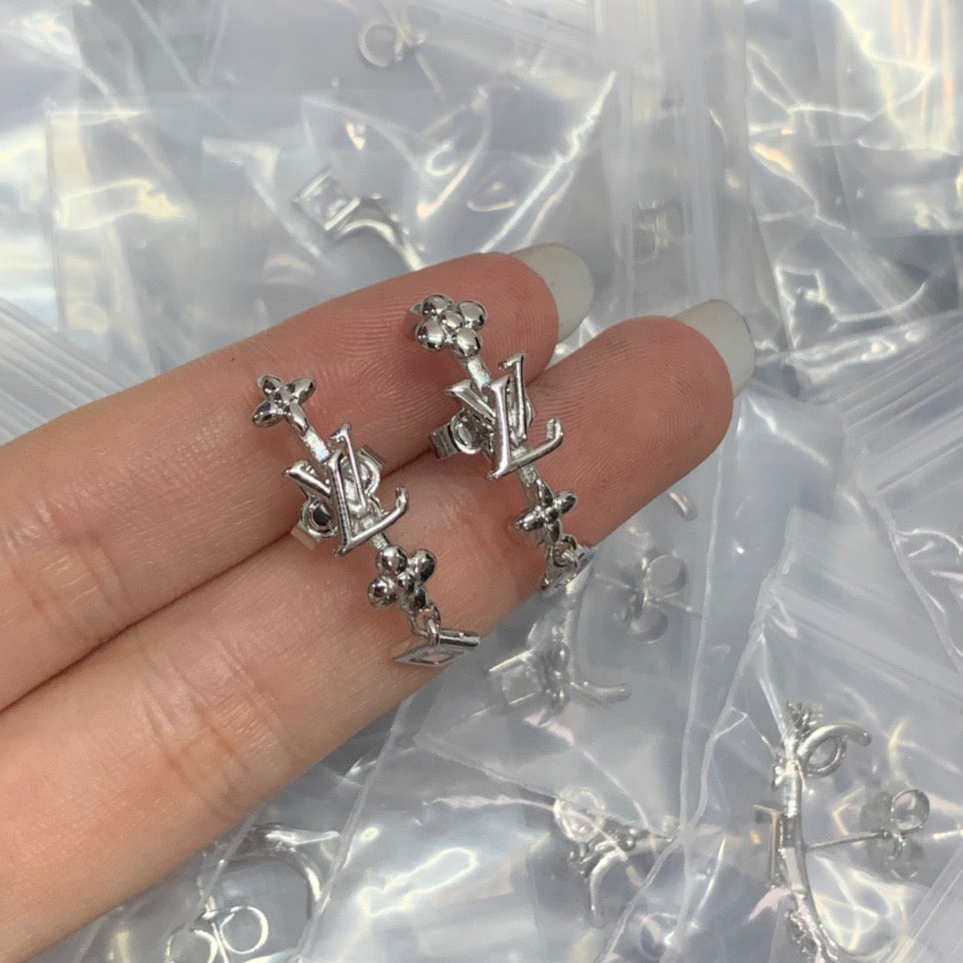 L earrings Rose gold, Silver, Gold