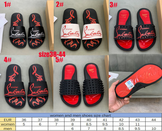 Men's Luxury Red Bottom Slide Sandals – 5 Styles