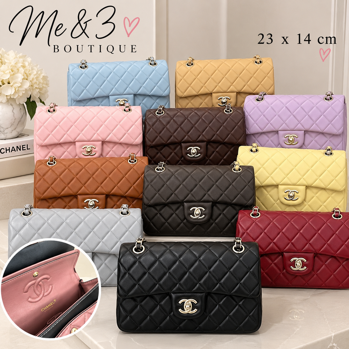 Quilted Classic Flap Chain Shoulder Bag – Multiple Colors