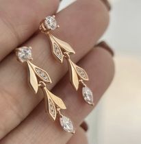 Golden Willow Crystal Drop Earrings