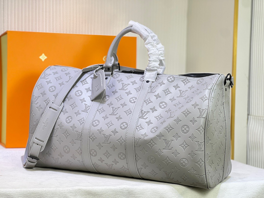 Embossed Monogram Weekender Duffel Bag – Multiple Colors