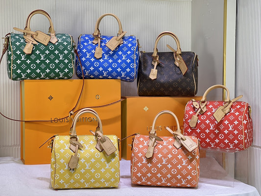 Colorful Monogram Speedy Satchel Bag – 6 Colors Available