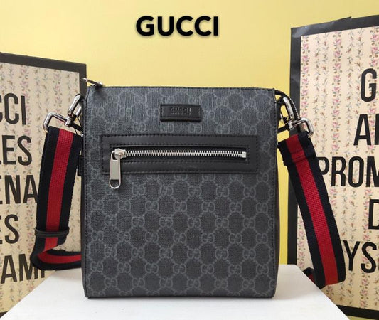 Unisex Signature Monogram Messenger Crossbody Bag