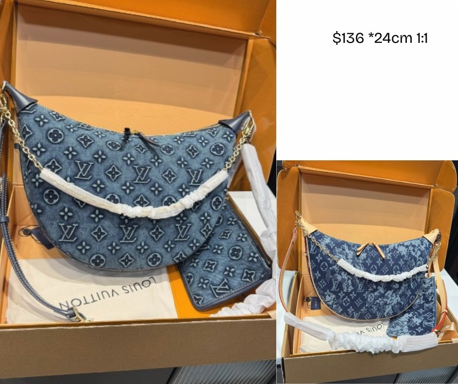 L Purse denim bag