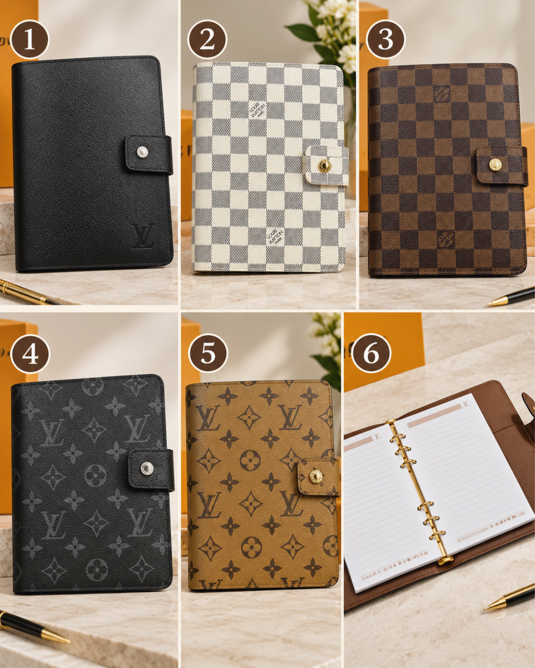Luxury 6-Ring Refillable Agenda Planner