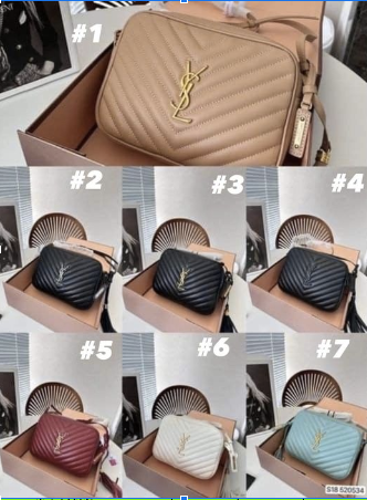 Women's Quilted Chevron Crossbody Camera Bag with Gold-Tone Accent – 7 Colors