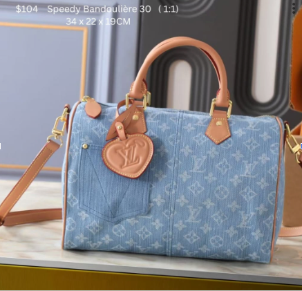 L Jean blue purse