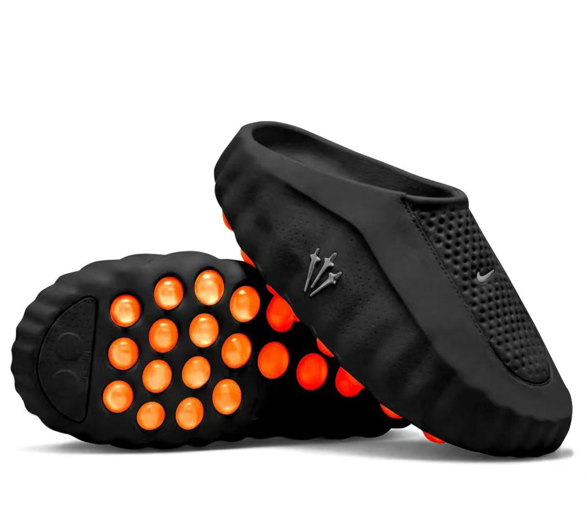 Futuristic Bubble Sole Slip-On Clogs – Black