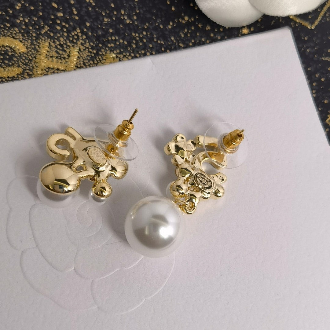 C Flower Earrings