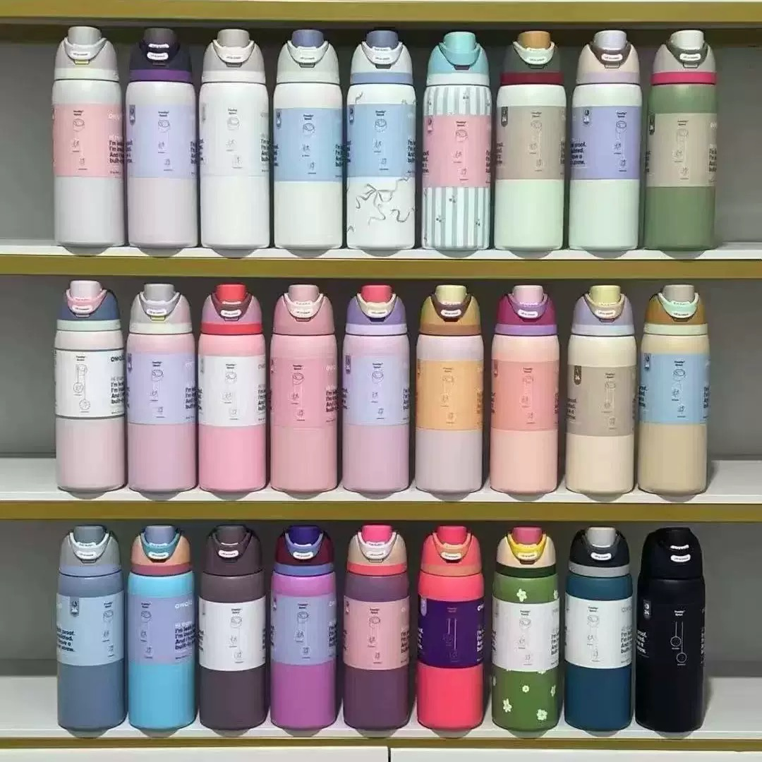FreeSip Insulated Stainless Steel Water Bottles – 24oz & 32oz | Trendy Colors & Prints