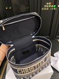 CD Makeup case 1:1 embroidery style Size: 23*19 cm