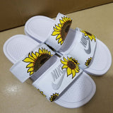 N Benassi Duo UItra sunflower slides shoes Black or White