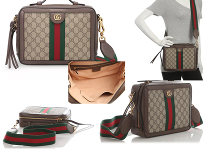 Beige Monogram Crossbody Bag