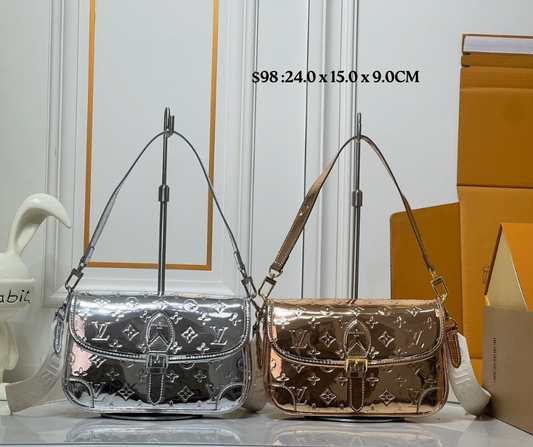 Lv Purse Silver and Gold
