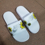 N Benassi Duo UItra sunflower slides shoes Black or White