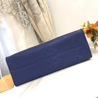 Embossed Monogram Structured Tote Bag- 4 colors