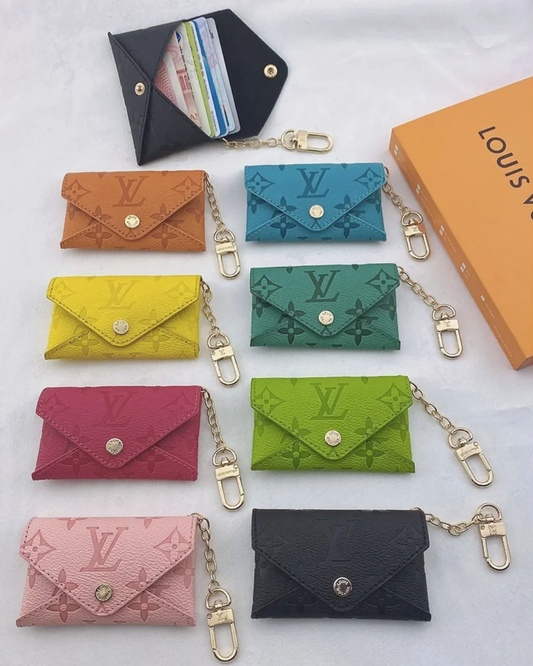 Mini Monogram Envelope Card Holder Keychain