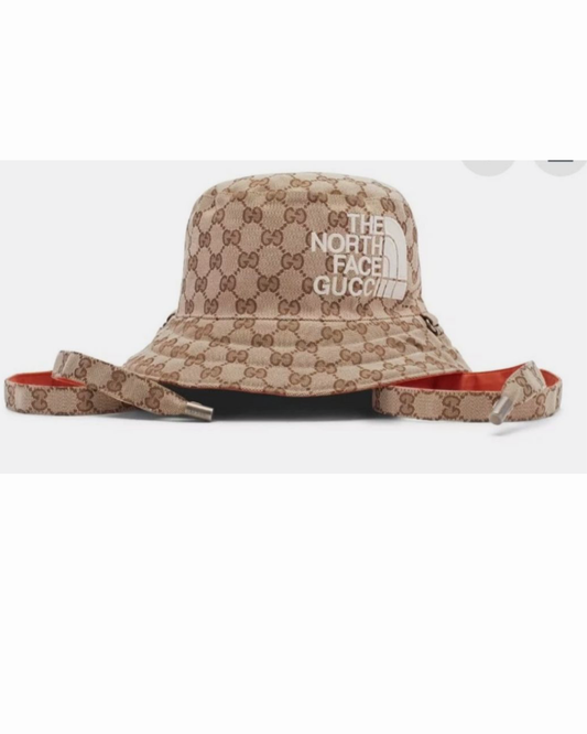 Monogram Canvas Bucket Hat – Beige & Brown