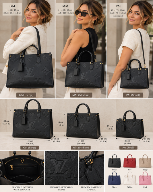 Monogram Tote Bag Collection – Small, Medium & Large | Multiple Colors & Styles