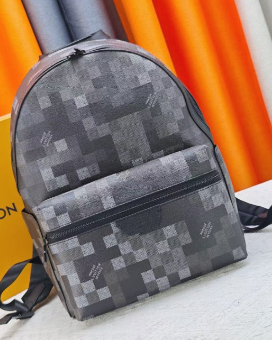 Damier Graphite Checkered Backpack – Black & Gray