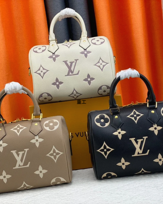 Oversized Monogram Barrel Satchel Bag