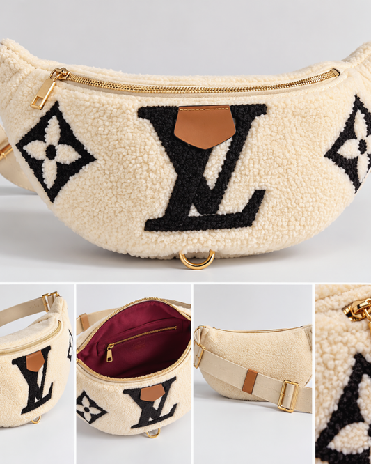 Cozy Sherpa Belt Bag – Cream