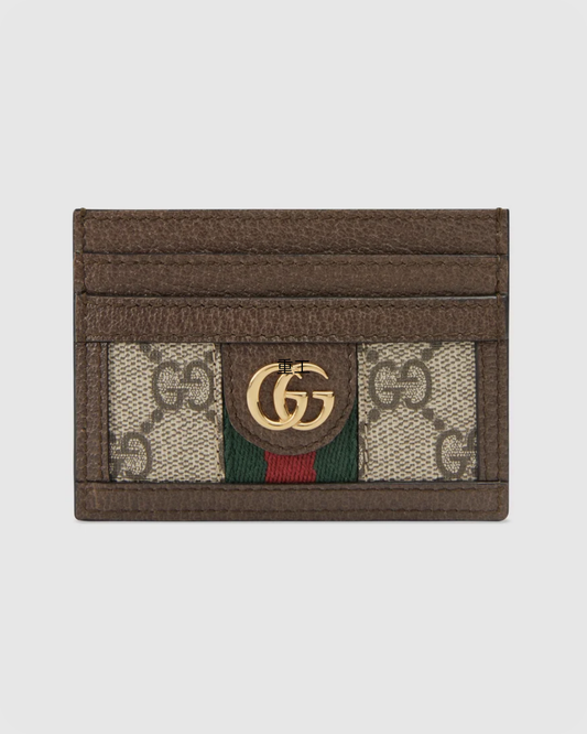 Classic Monogram Stripe Card Holder