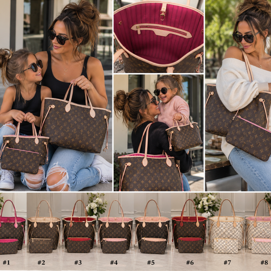 Classic Monogram Tote & Matching Wristlet Set