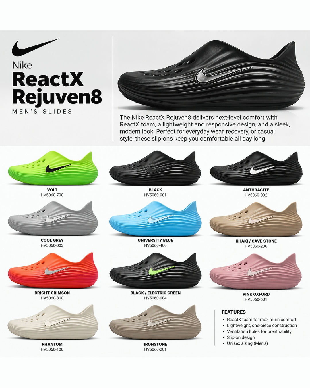 Slip-On Recovery Shoes | Unisex Lightweight Comfort Clogs | Multiple Colors