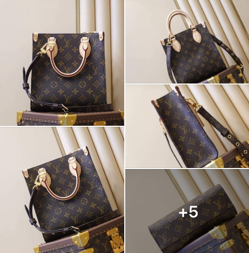 L V Sac Flat Bb Monogram Brown Size:21.5x22x9Cm