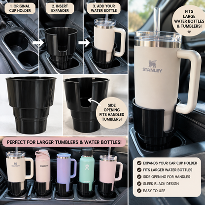 Universal Car Cup Holder Expander – Large Water Bottle & Tumbler Adapter only 1