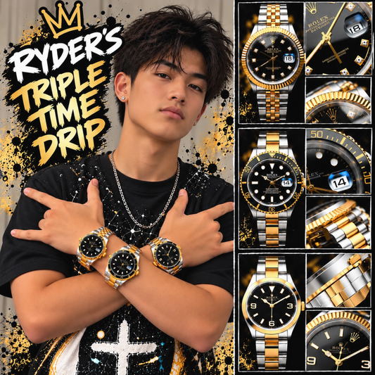 Men's Luxury Two-Tone Watches – Multiple Styles Available | Complete Gift Set