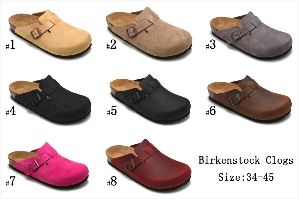 Classic Buckle Clog Mules – Solid Colors & Animal Prints