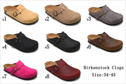Classic Buckle Clog Mules – Solid Colors & Animal Prints