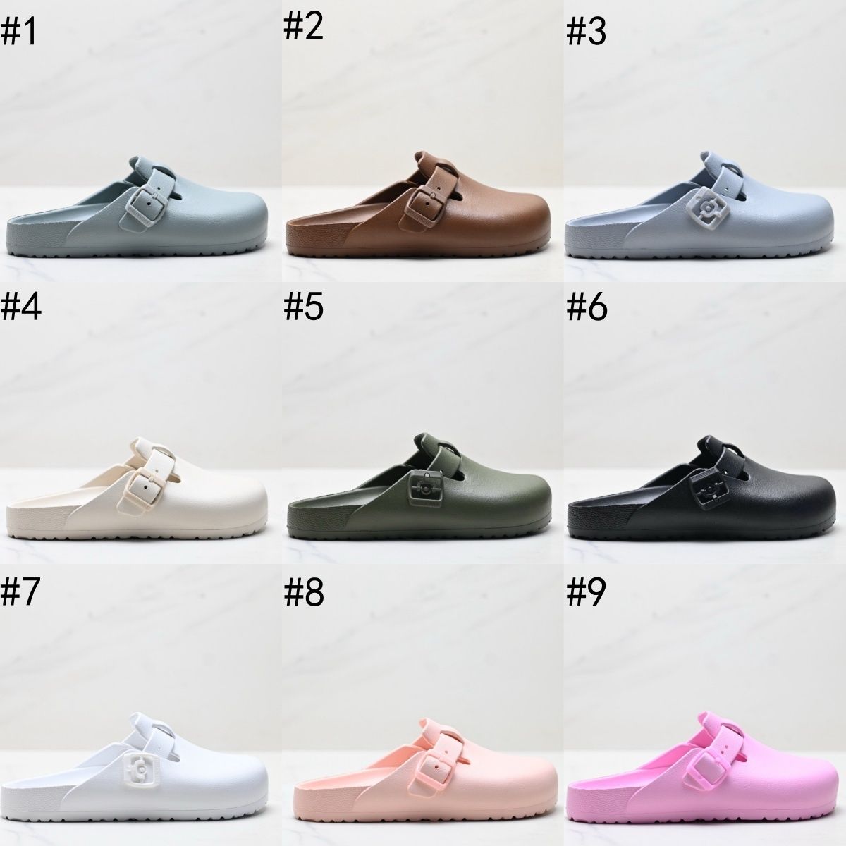 Classic Buckle Slip-On Clogs – 9 Colors