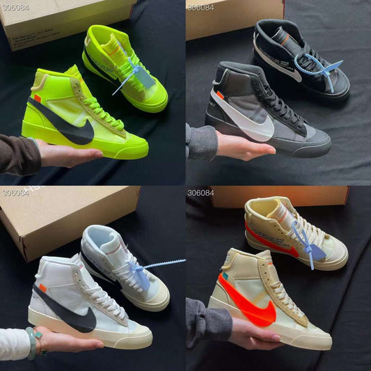Retro High-Top Basketball Sneakers – Oversized Swoosh Design | 4 Colors