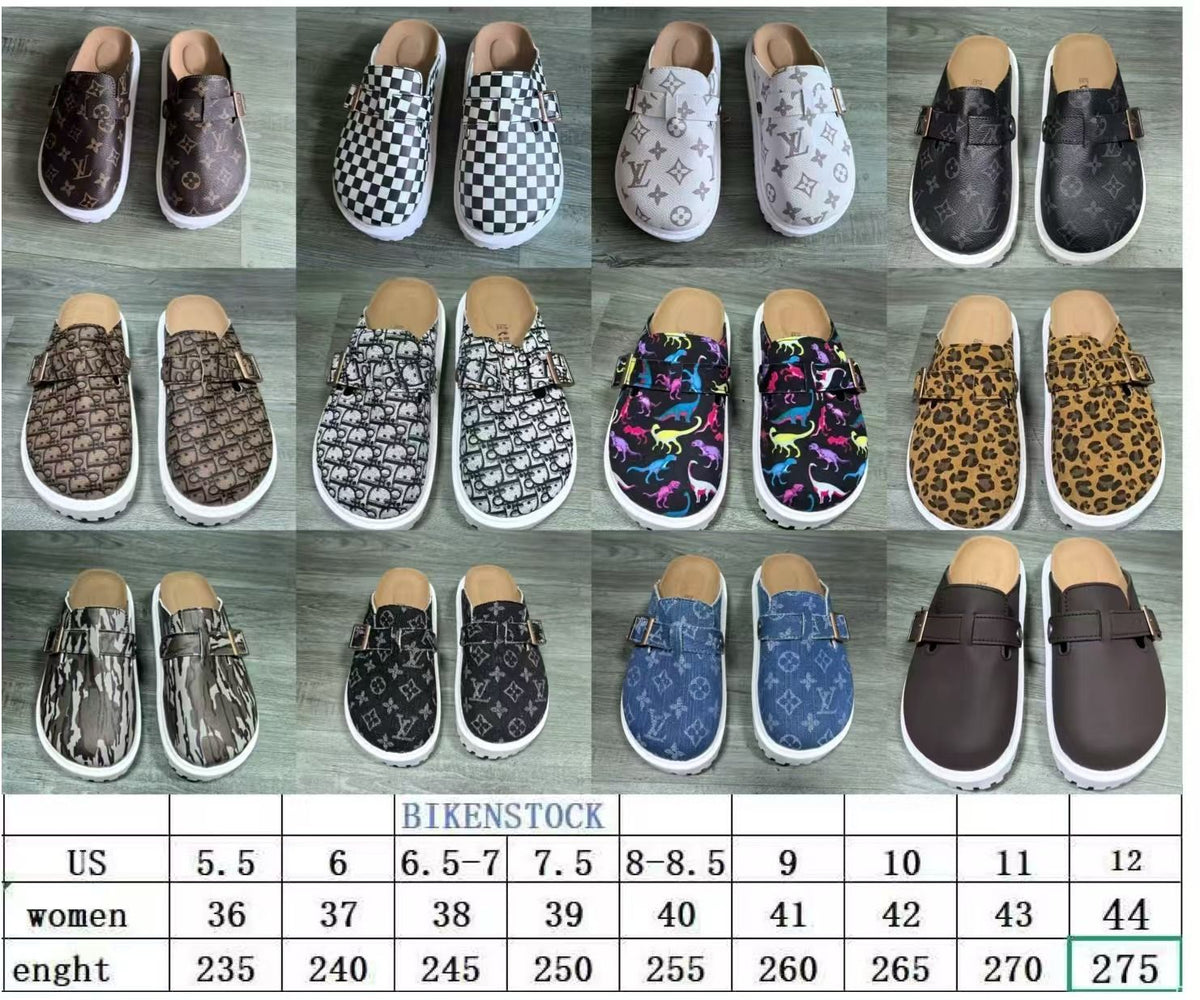 Classic Buckle Clog Mules – Solid Colors & Animal Prints