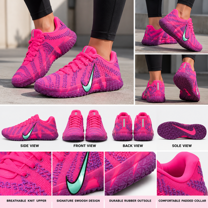 Zoom Air Textured Low-Top Basketball Sneakers – Multiple Colors