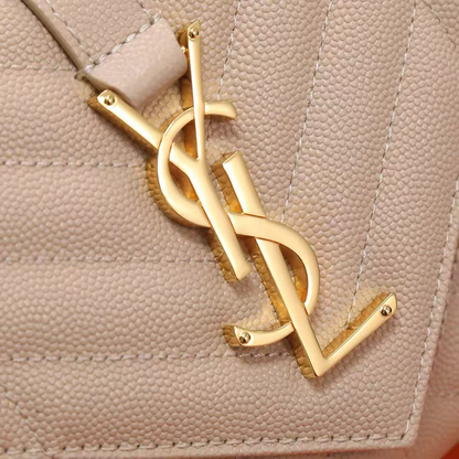Quilted Envelope Crossbody Bag – Gold Chain Strap | Black & Beige