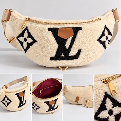 Cozy Sherpa Belt Bag – Cream