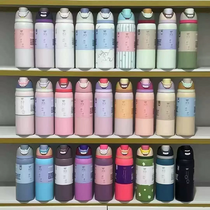 FreeSip Insulated Stainless Steel Water Bottles – 24oz & 32oz | Trendy Colors & Prints