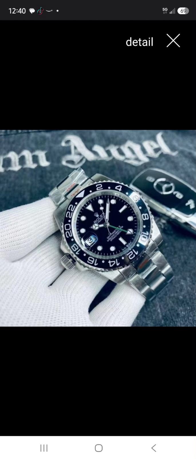 GMT-Master II Black & Blue Bezel Stainless Steel Watch – Oyster Bracelet