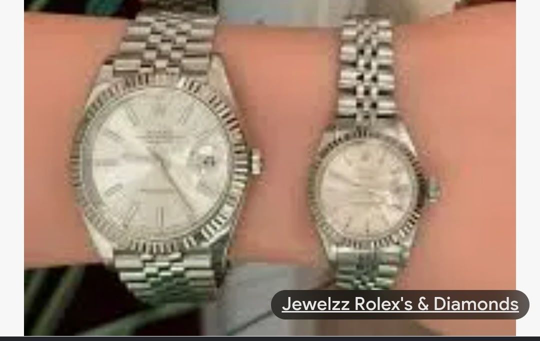 Datejust His & Hers Matching Watch Set – Silver Dial, Fluted Bezel & Jubilee Bracelet